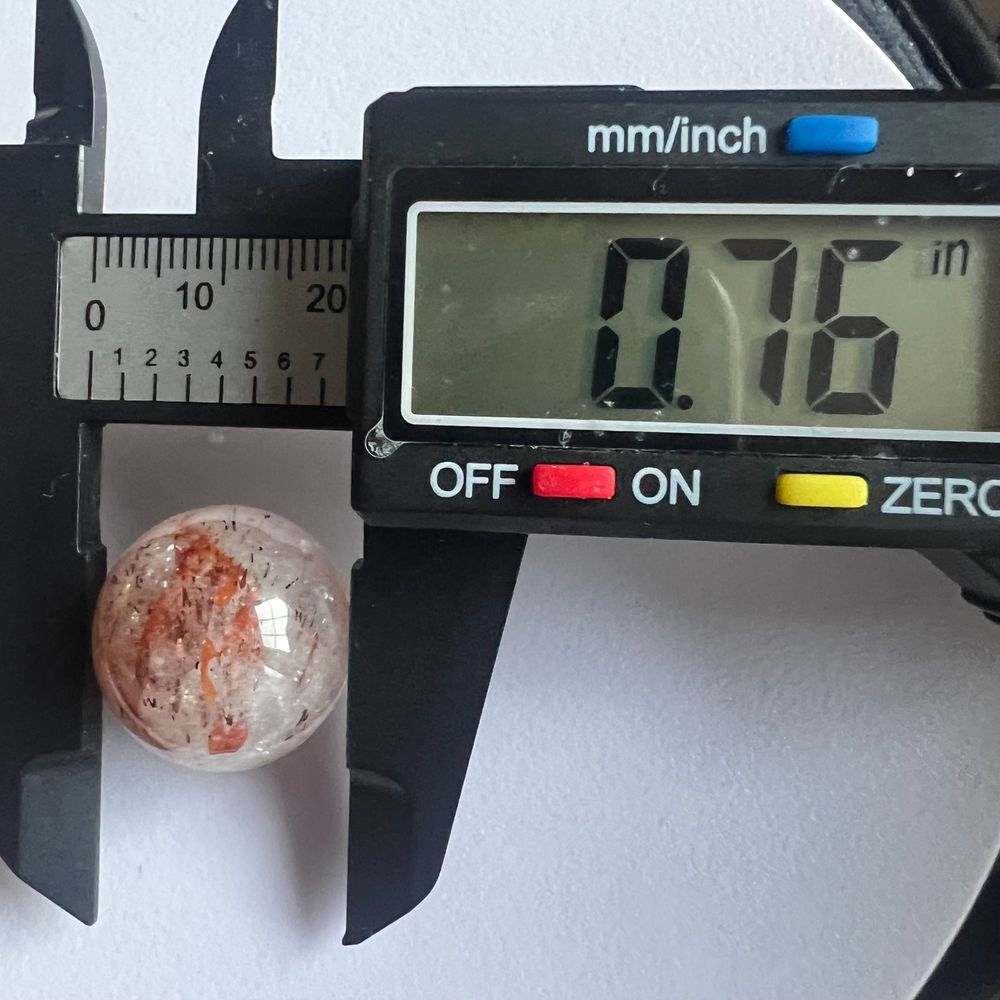 Golden Rutilated Quartz Marble Sphere - Picture 10 of 11